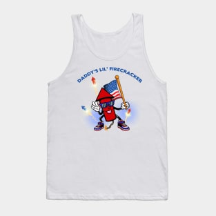 Daddy's Lil' Firecracker Kids 4th of July Tank Top